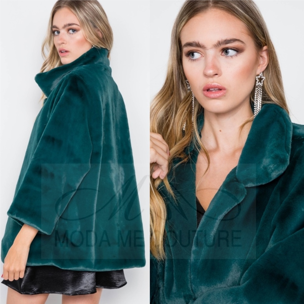 KELLY Emerald Green Coat - Picture 3 of 4